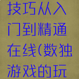 数独游戏技巧从入门到精通在线(数独游戏的玩法和技巧)