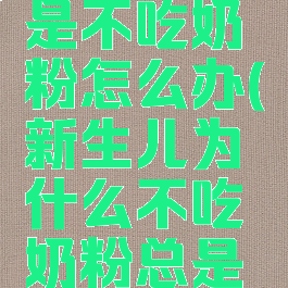 新生儿老是不吃奶粉怎么办(新生儿为什么不吃奶粉总是想睡觉)