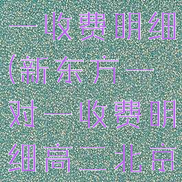 新东方一对一收费明细(新东方一对一收费明细高二北京)