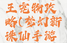 新诛仙手游真气鬼王宠物攻略(梦幻新诛仙手游鬼王宗宠物)