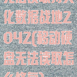 无法读取持久化数据战地2042(移动硬盘无法读取怎么修复)