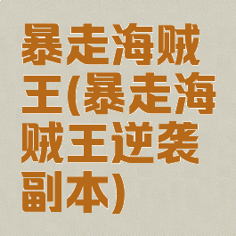 暴走海贼王(暴走海贼王逆袭副本)