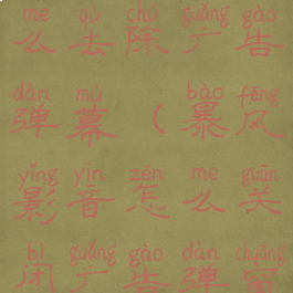 暴风影音怎么去除广告弹幕(暴风影音怎么关闭广告弹窗)