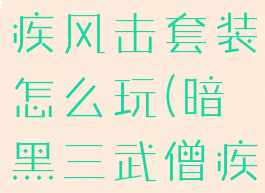 暗黑三武僧疾风击套装怎么玩(暗黑三武僧疾风击流派)
