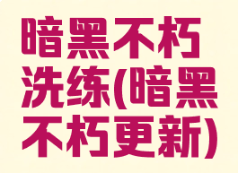 暗黑不朽洗练(暗黑不朽更新)