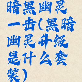 暗黑幽灵一击(黑暗幽灵升级是什么套装)