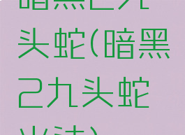 暗黑2九头蛇(暗黑2九头蛇火法)