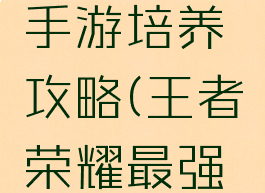 最强王者手游培养攻略(王者荣耀最强王者攻略)