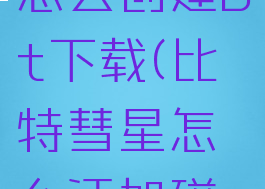 比特彗星怎么创建bt下载(比特彗星怎么添加磁力链)