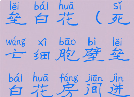 死亡细胞壁垒白花(死亡细胞壁垒白花房间进不去)