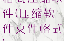 格式压缩软件(压缩软件文件格式)