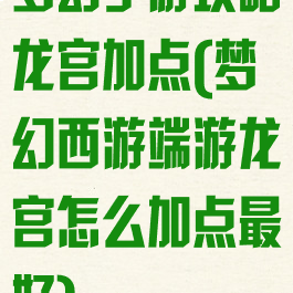 梦幻手游攻略龙宫加点(梦幻西游端游龙宫怎么加点最好)