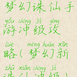 梦幻诛仙手游冲级攻略(梦幻新诛仙冲级)