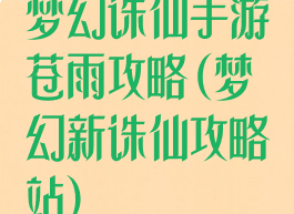 梦幻诛仙手游苍雨攻略(梦幻新诛仙攻略站)