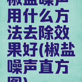 椒盐噪声用什么方法去除效果好(椒盐噪声直方图)