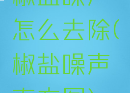 椒盐噪声怎么去除(椒盐噪声直方图)