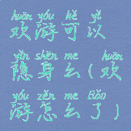 欢游可以隐身么(欢游怎么了)