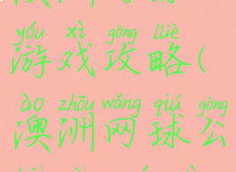 澳洲网球2游戏攻略(澳洲网球公开赛2游戏)