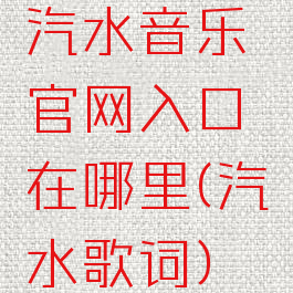 汽水音乐官网入口在哪里(汽水歌词)