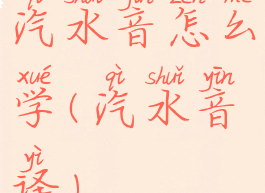 汽水音怎么学(汽水音译)