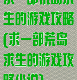 求一部荒岛求生的游戏攻略(求一部荒岛求生的游戏攻略小说)