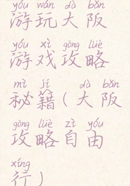 游玩大阪游戏攻略秘籍(大阪攻略自由行)