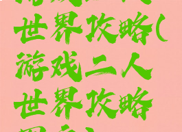 游戏二人世界攻略(游戏二人世界攻略图文)