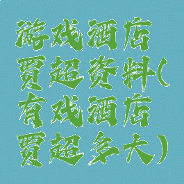 游戏酒店贾超资料(有戏酒店贾超多大)