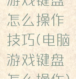游戏键盘怎么操作技巧(电脑游戏键盘怎么操作)