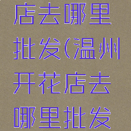 温州开花店去哪里批发(温州开花店去哪里批发好)