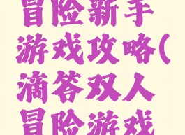 滴答双人冒险新手游戏攻略(滴答双人冒险游戏手机版)