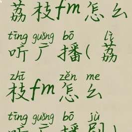 荔枝fm怎么听广播(荔枝fm怎么听广播剧)