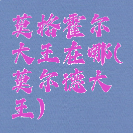 莫格霍尔大王在哪(莫尔德大王)