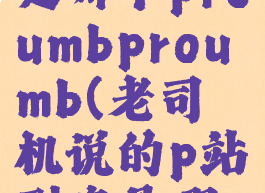 老司机说的p站到底是哪个proumbproumb(老司机说的p站到底是哪个proumb视频)