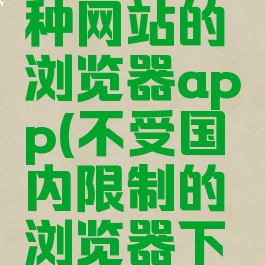 能打开各种网站的浏览器app(不受国内限制的浏览器下载)