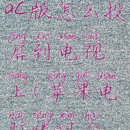 腾讯会议mac版怎么投屏到电视上(苹果电脑腾讯会议投屏)