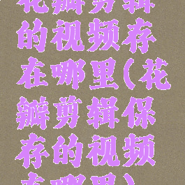 花瓣剪辑的视频存在哪里(花瓣剪辑保存的视频在哪里)