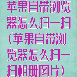 苹果自带浏览器怎么扫一扫(苹果自带浏览器怎么扫一扫相册图片)