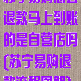 苏宁易购怎么退款马上到账的是自营店吗(苏宁易购退款流程图解)