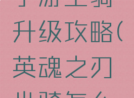 英魂之刃手游坐骑升级攻略(英魂之刃坐骑怎么升级)