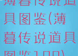 薄暮传说道具图鉴(薄暮传说道具图鉴100)