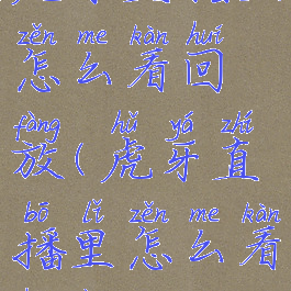 虎牙直播里怎么看回放(虎牙直播里怎么看回放啊)