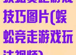蜈蚣赛跑游戏技巧图片(蜈蚣竞走游戏玩法视频)