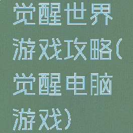 觉醒世界游戏攻略(觉醒电脑游戏)