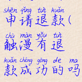 触漫如何申请退款(触漫有退款成功的吗)