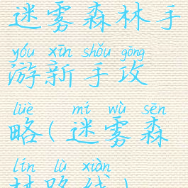 迷雾森林手游新手攻略(迷雾森林路线)