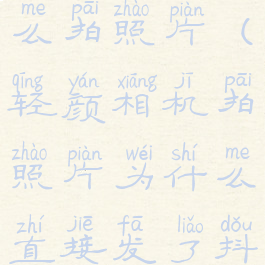 轻颜相机怎么拍照片(轻颜相机拍照片为什么直接发了抖音)