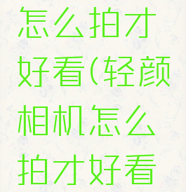轻颜相机怎么拍才好看(轻颜相机怎么拍才好看视频)