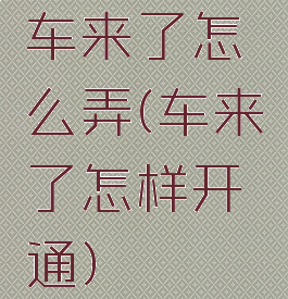 车来了怎么弄(车来了怎样开通)
