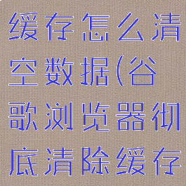 谷歌浏览器缓存怎么清空数据(谷歌浏览器彻底清除缓存)